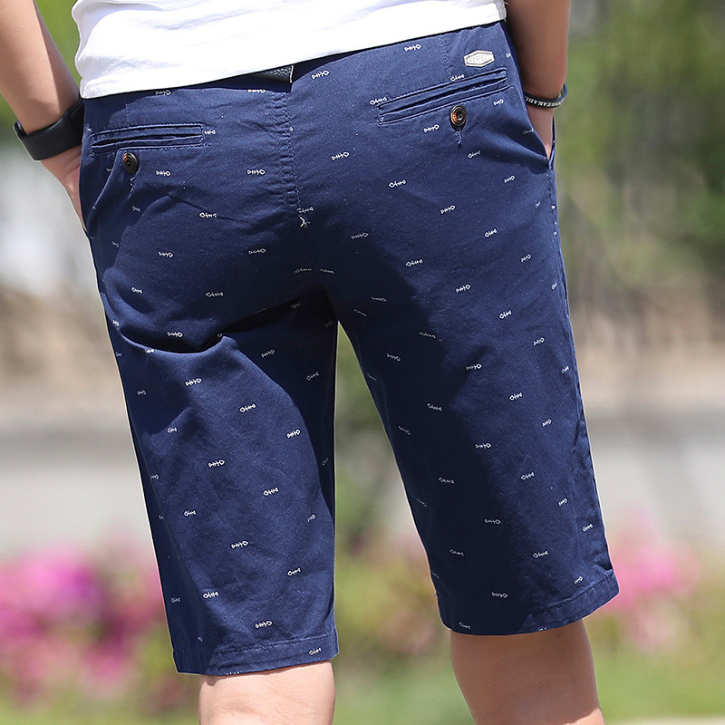 2019 summer men's wear new pattern Fishbone Trend shorts Youth fashion leisure time Middle-waisted No bomb Five point pants