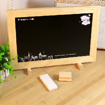 tablero de dibujo magnético de madera tablero de dibujo publicitario tablero de mensajes tablero negro de doble cara tablero blanco vertical y colgante