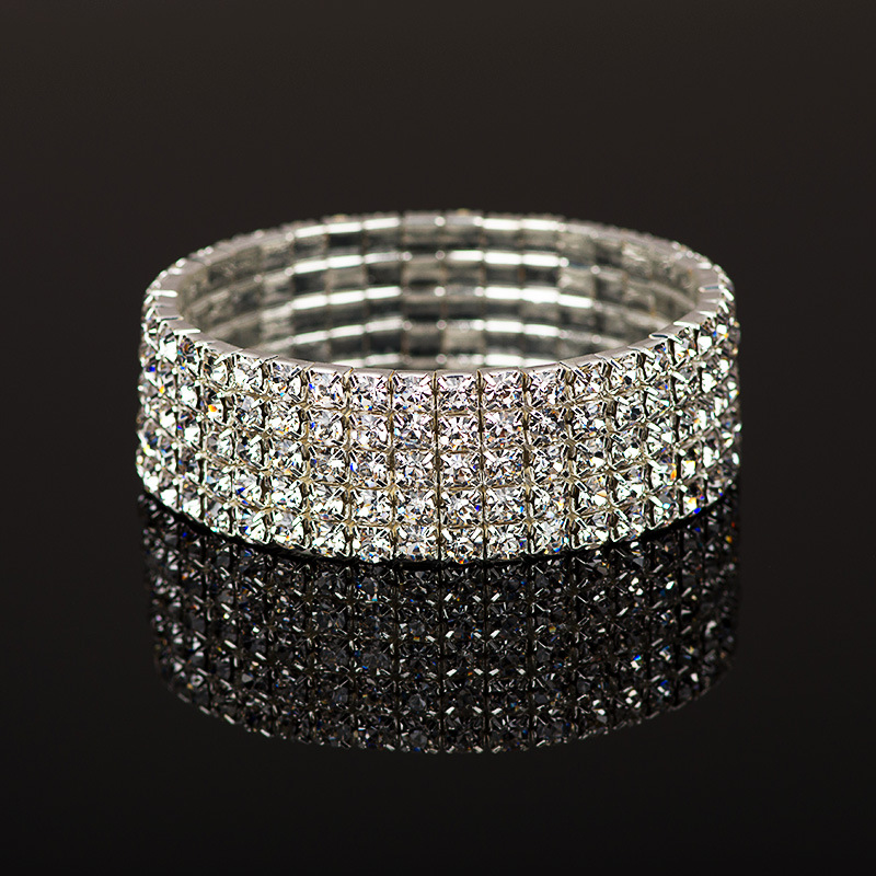 Fashion Geometric Rhinestone Artificial Gemstones Womenu0027S Bracelets 1 Piece