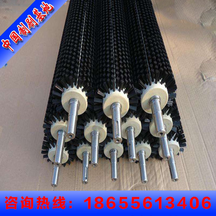 玻璃清洗机毛刷辊、土豆清洗毛刷辊、螺旋尼龙丝毛刷