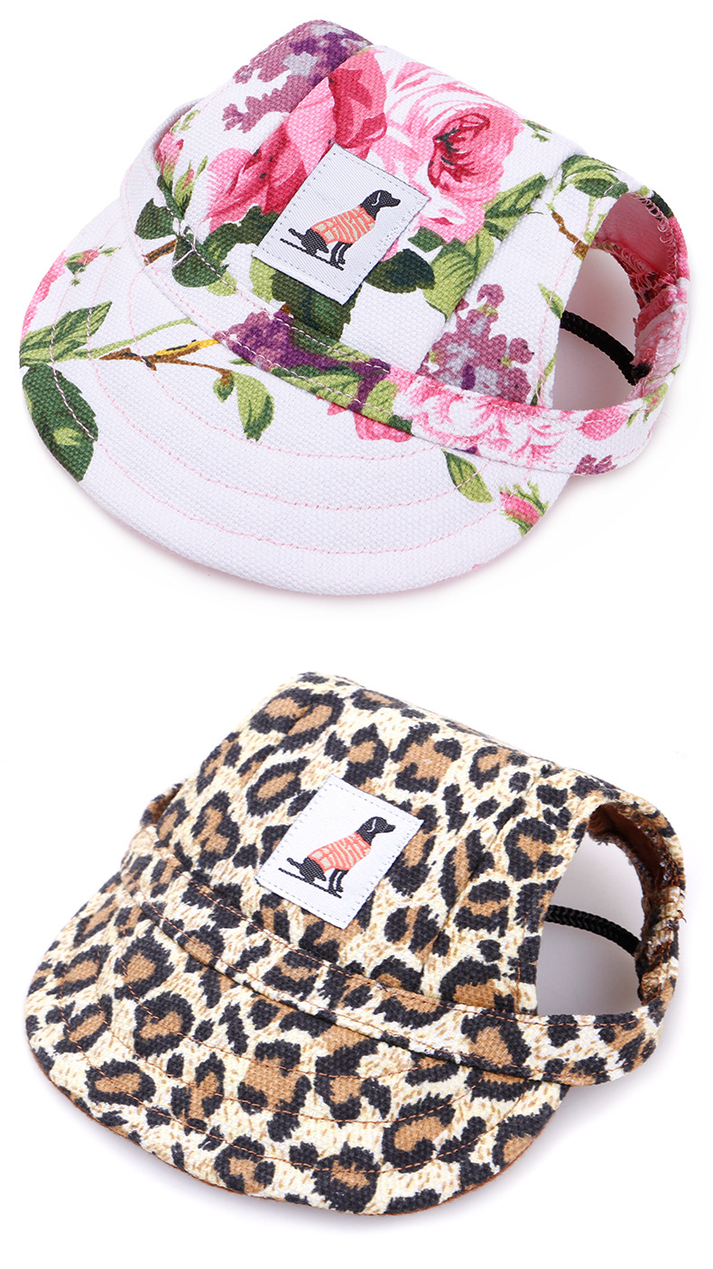 Supply Dog Hat With Ear Holes Adjustable Summer Canvas Baseball Cap