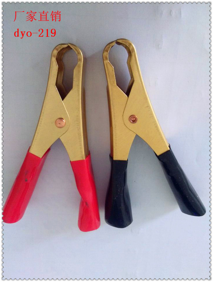 60A鳄鱼夹纯铜电瓶夹 测试夹仪器仪表测试夹带绝缘套