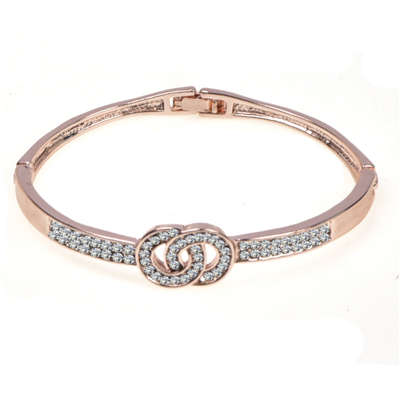 New jewelry fashion double ring bracelet new small fresh women's bracelet jewelry bracelet factory direct sales_voghion.com