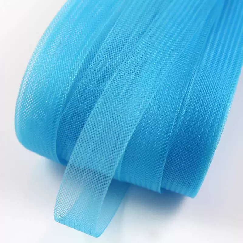 4cm elastic stretch mesh with horsehair fishbone tulle wedding Latin dance headpiece accessory