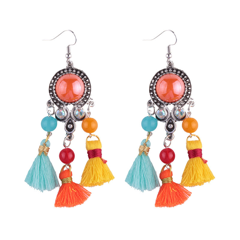 Exotic alloy hand made earring (color)NHJQ9248-color