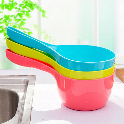 塑料水勺水瓢水舀 家用加厚炫彩长柄婴儿洗头洗澡勺 厂家直销|ms