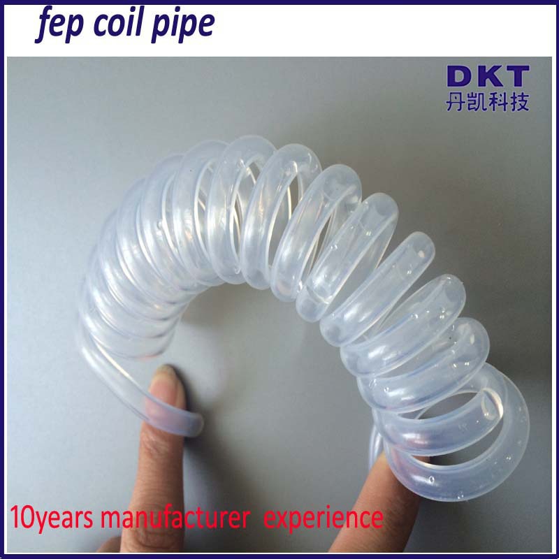 丹凯厂家专业生产耐腐蚀耐高温聚全氟Fep透明铁氟龙聚四氟弹簧管