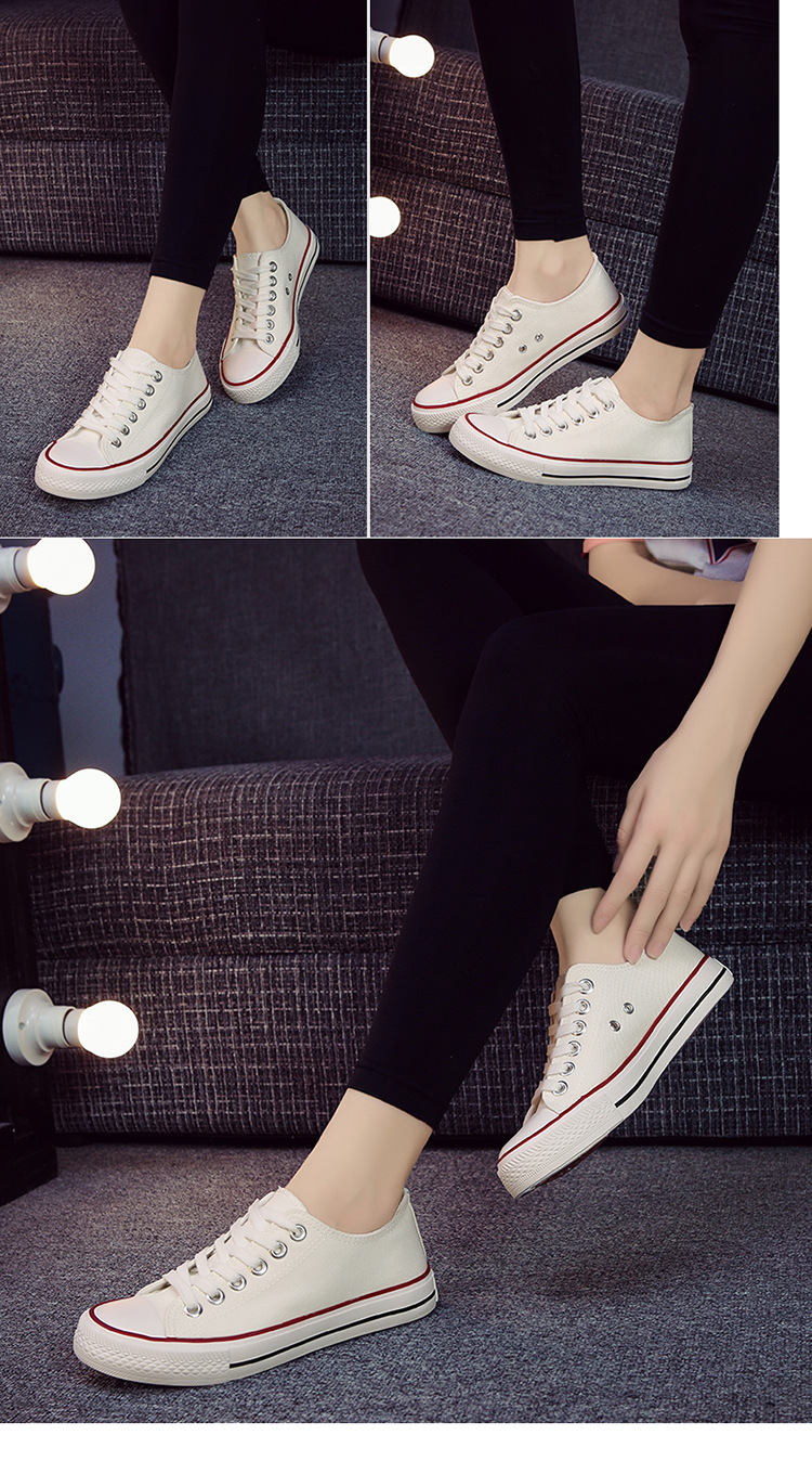 Unisex Fashion Solid Color Round Toe Canvas display picture 4