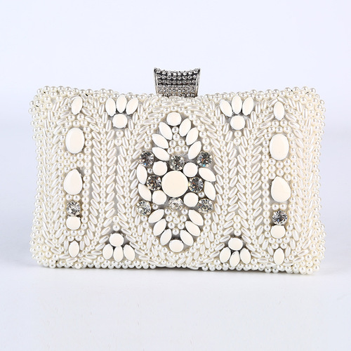 Jewel Dinner Bag pearl pure handmade pearl embroidery evening bag banquet hand bag