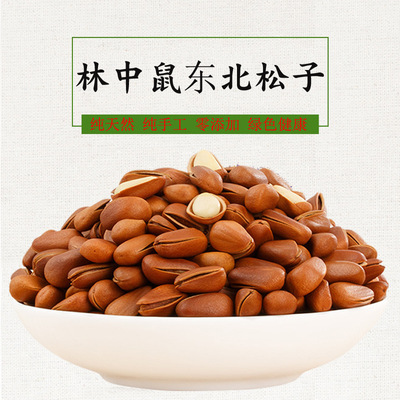 林中鼠17松子仁手剝大顆粒東北特産野生開口大味散裝批發5公斤零