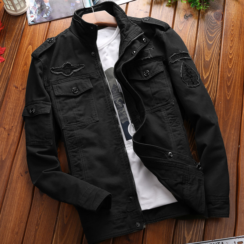 2024 Spring New Large Cotton Military Jacket Men's Trendy Flight Suit Force _voghion.com