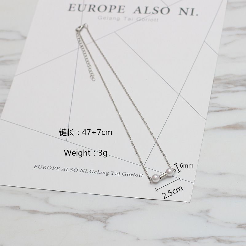 8g Weight Necklace Classification Wedding, Travel Occasion Women'S Gender Gold, Silver Color Fashion Pearl Short Necklace 8