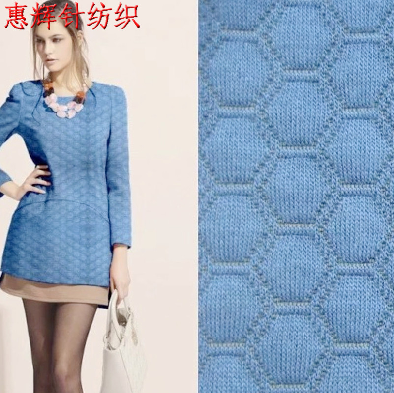 新款提花布 空气层 婴童外服保暖面料 T恤家居服 睡衣时装面料批