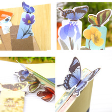 Văn phòng phẩm Nhật Bản và Hàn Quốc Dễ thương Butterfly Bookmarks Fine Paper Gift Bookmarks Cartoon Animal Bookmarks Đánh dấu trang