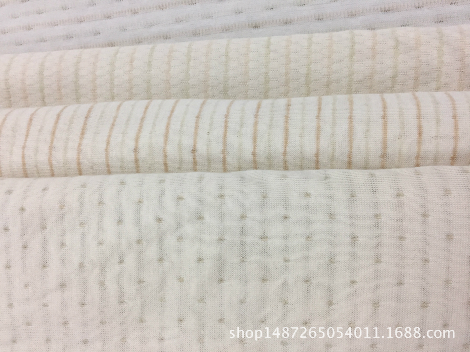 彩棉双层提花针织面料 可做睡衣 睡袋 柔软亲肤