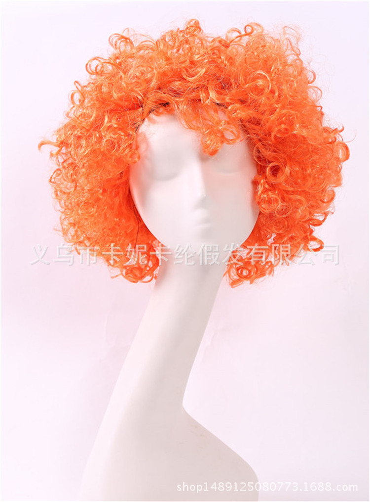 Pelucas de fans coloridas en el escenario, pelucas cortas para damas de carnaval de fiesta de moda europea y americana