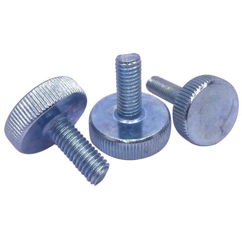 GB835平头手拧螺丝 滚花圆柱头大圆头螺栓 手紧调节螺丝M3M4M5M6