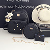 Fashionable capacious backpack, one-shoulder bag, set, Korean style, 3 piece set