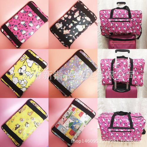 Miller K.T Snoopy large portable folding travel bag duffel bag foldable bag can be placed in luggage