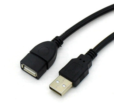 Удлинитель USB 2.0 кабель 3 м черный никелированный головка A-F USB удлиненный кабель для передачи данных