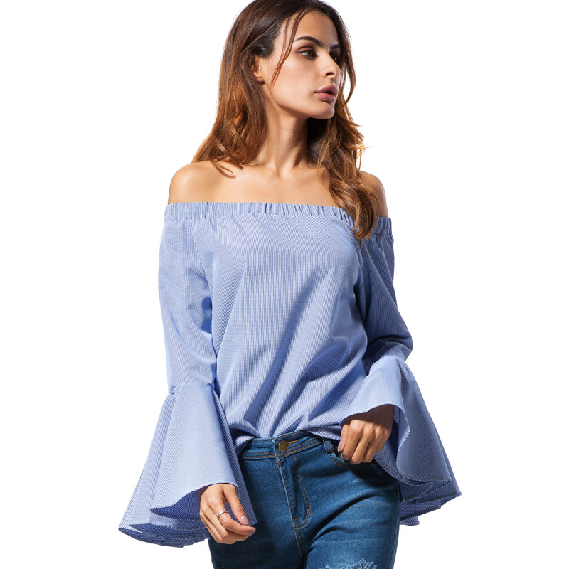  sexy horn long-sleeved off-shoulder top nihaostyles wholesale clothing NSBJ100617