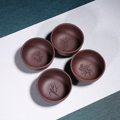 Yixing Zisha teapot set manufacturer wholesales a complete set of Kung Fu tea sets, handmade step by step teapot gift box