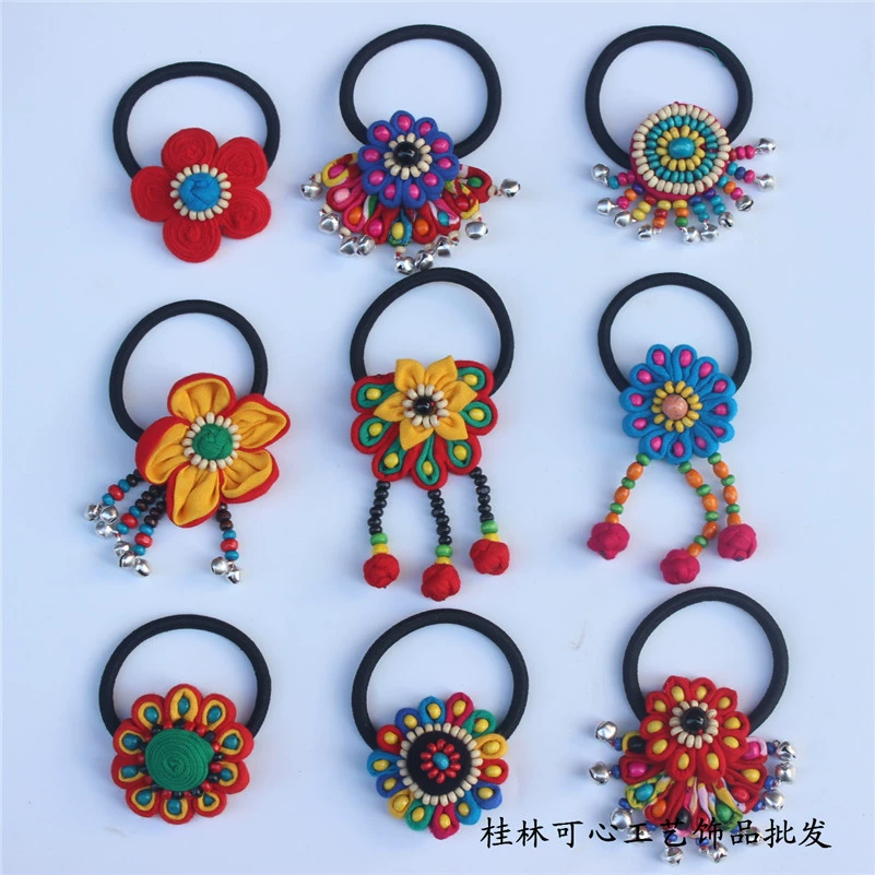 Ethnic cloth, bracelet, hair accessory, rubber rings, hair rope, ethnic style, wholesale