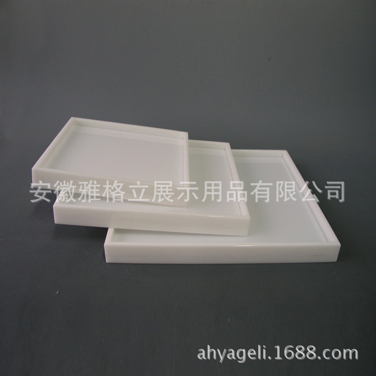 亚克力瓷白托盘带透明边 (1)