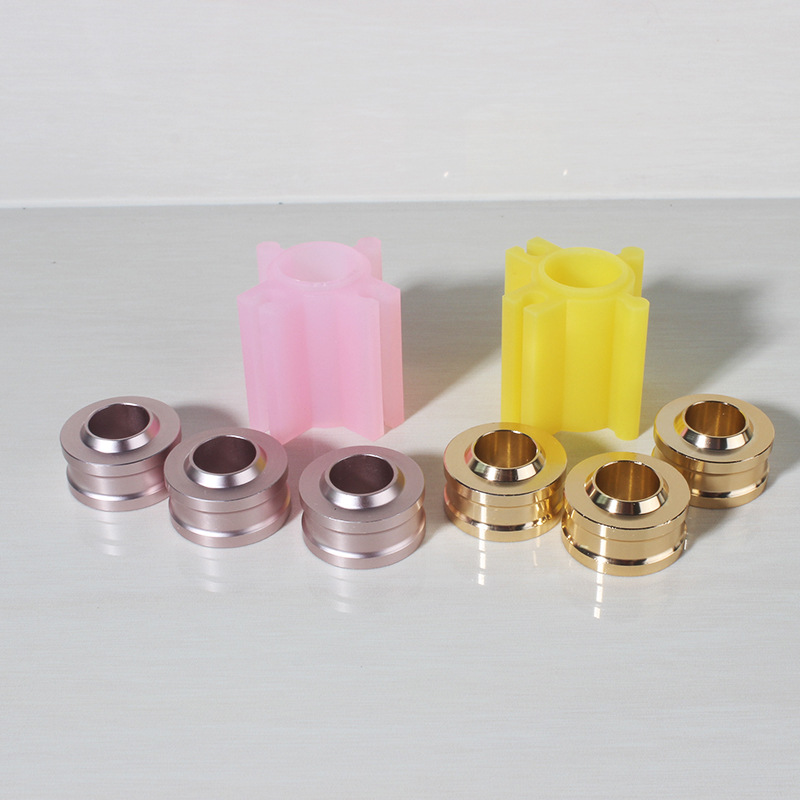 En stock para molde de silicona simple puede ser equipado con soporte de anillo de aluminio cabeza de boca de pájaro cepillo largo hecho a mano casero DIY lápiz labial 12,1