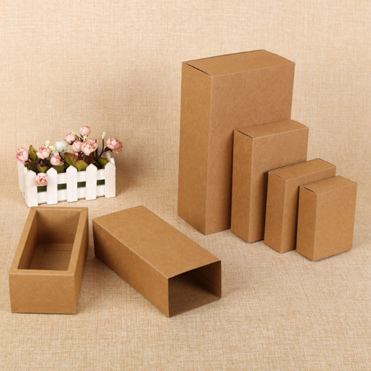 牛皮纸盒茶叶包装礼品盒长方形抽屉盒食品花茶小盒定制