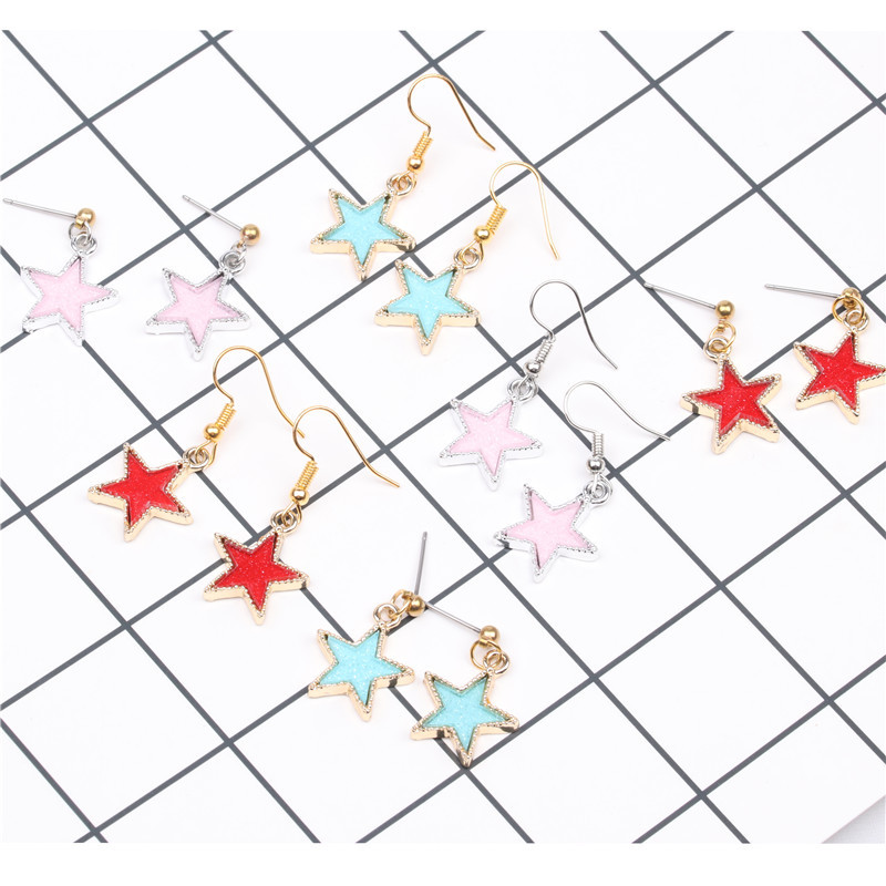 Pentagram Earrings Jewelry Wholesale Star Earrings display picture 3