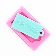 铭牌挂牌复古爱情祝福语项链吊牌硅胶翻糖模具 巧克力模具