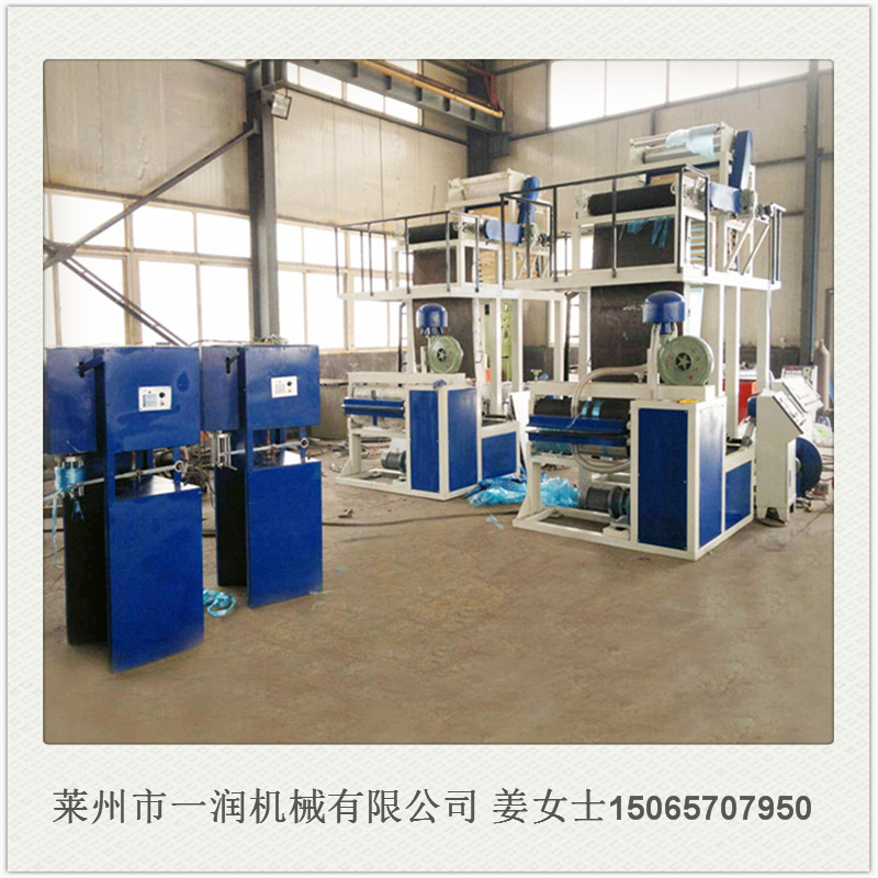 小型立式吹膜塑料拉丝机 PP塑料风冷膜尼龙草打包带捆扎绳生产线