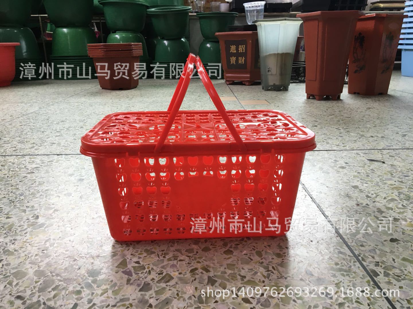 8斤精装高档蘑菇礼篮 塑料手提篮子 杏鲍菇灵芝包装收纳篮