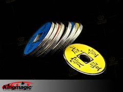 G1554 中國古幣殼幣 黑紅黃藍 King Magic 硬幣手法魔術道具批發