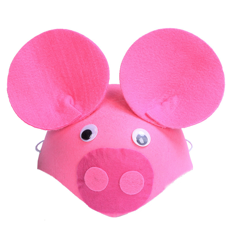 Розовая свиная шляпа