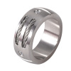 Jewelry, steel wire stainless steel, ring, zirconium, European style, wholesale, wish