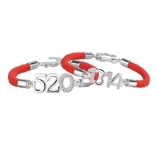 5201314紅繩手鏈中國風時尚潮流編織手鏈本命年時尚個性設計感ins