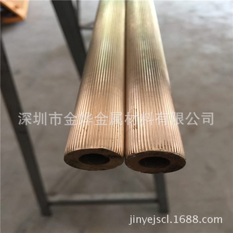 五金易车黄铜棒 螺纹拉花黄铜管 直纹黄铜管 H62网纹滚花铜棒攻牙