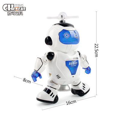 Nhảy múa robot đồ chơi thông minh của trẻ em Dancing robot của mặt trời xoay đèn âm nhạc 444-2