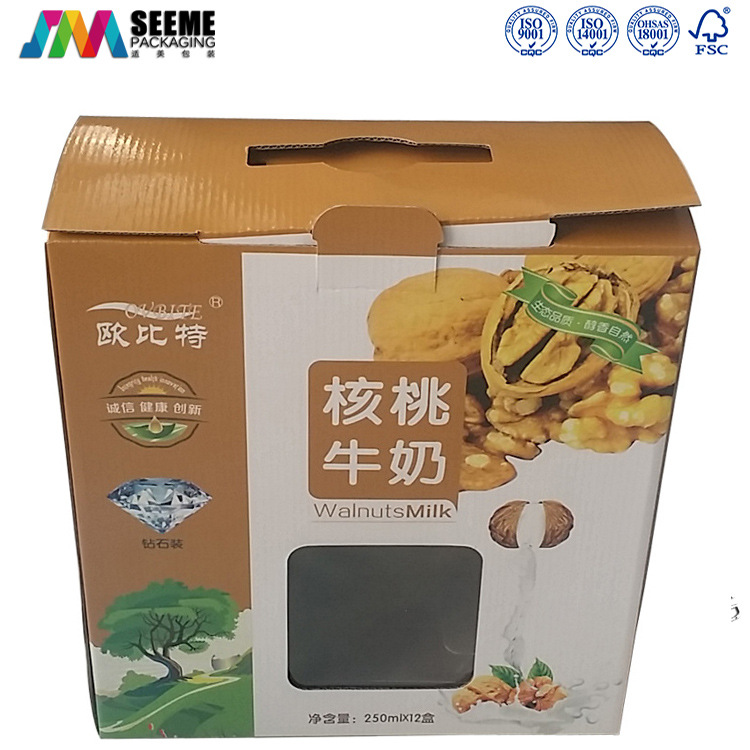 厂家定做牛奶饮品包装盒食品瓦楞纸盒包装盒礼品盒定制产品价格