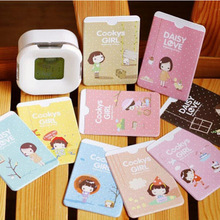 韓國可愛妞子卡套 pvc卡通小女孩公交卡套 雙面2位銀行卡卡套卡夾