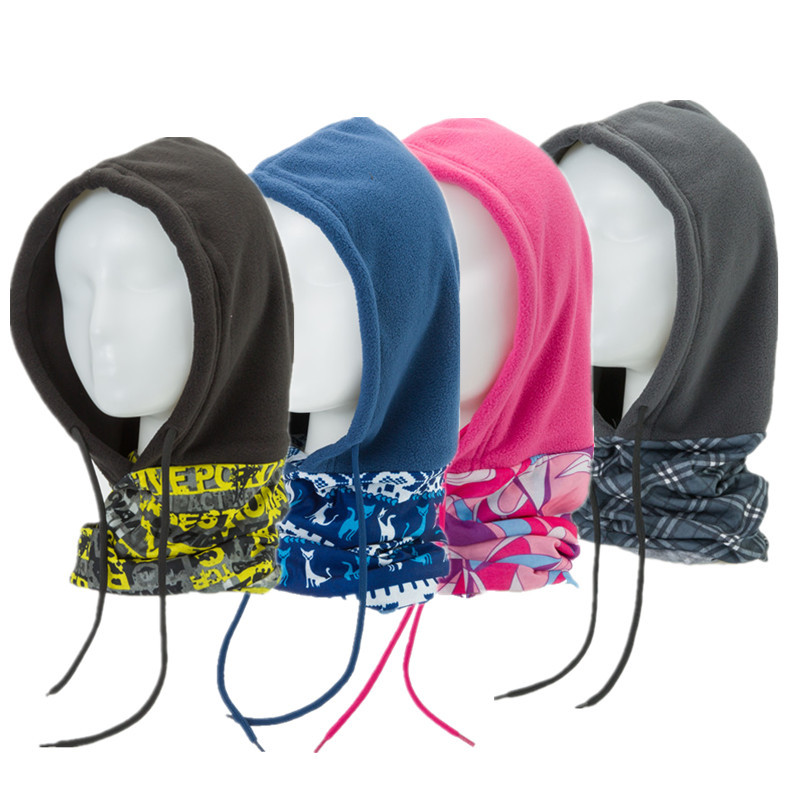 Autumn and winter outdoors Riding lady Snow thickening multi-function motion keep warm Fleece Sets of headgear