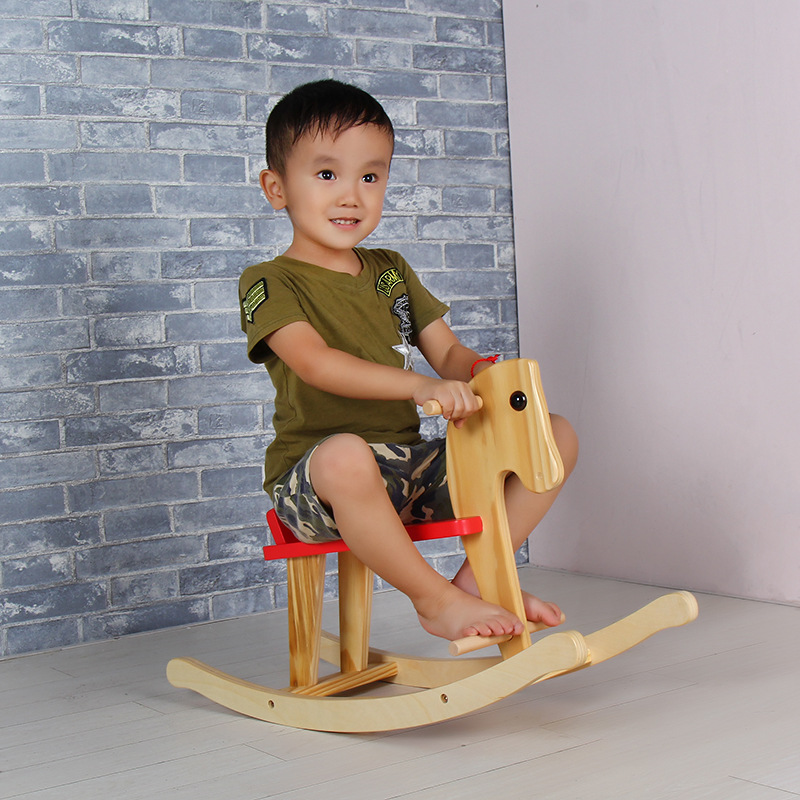 两用儿童实木木马摇马宝宝摇摇马婴儿小木马摇椅玩具周岁礼物