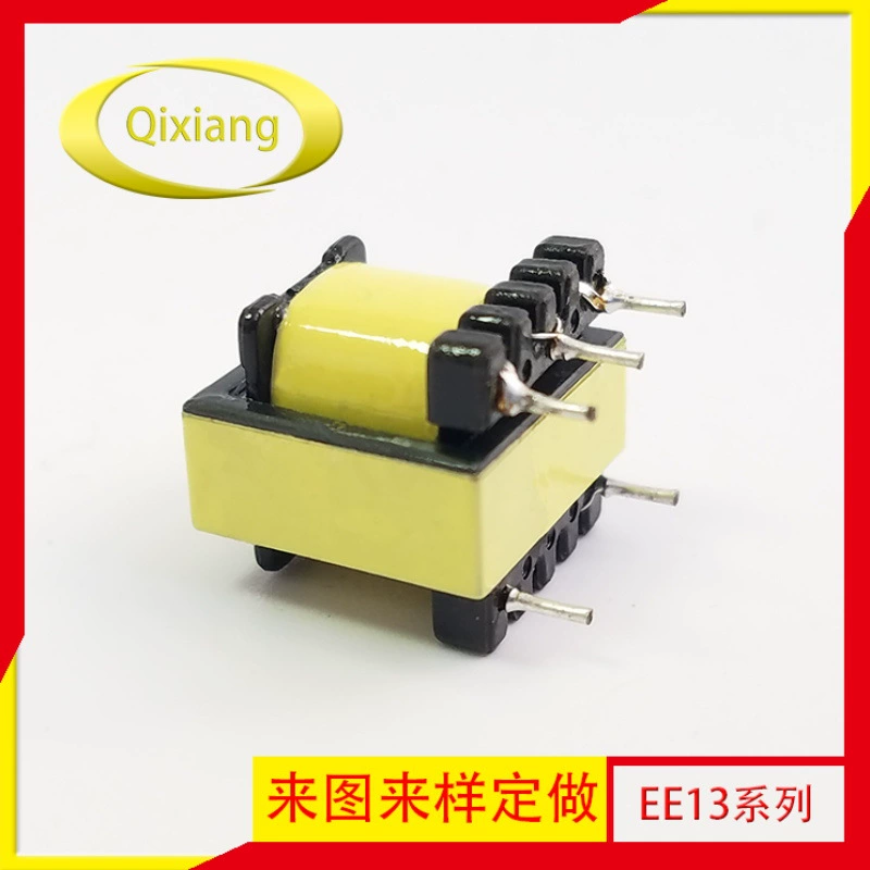 Фабрика прямой поставки EE13 вертикальный (5 5) полностью медный PC40 высокочастотный трансформатор может быть настроен и настроен
