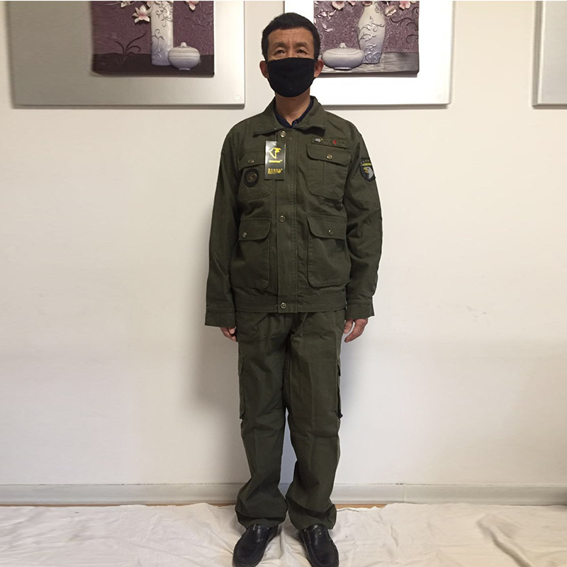 纯棉工作服套装男薄款劳保服长袖电焊电工汽修工作服厂服定制