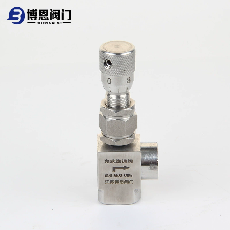 BNWT13-3-320P Микрорегулирующий клапан углового типа из нержавеющей стали Микрорегулирующий клапан с внутренней резьбой