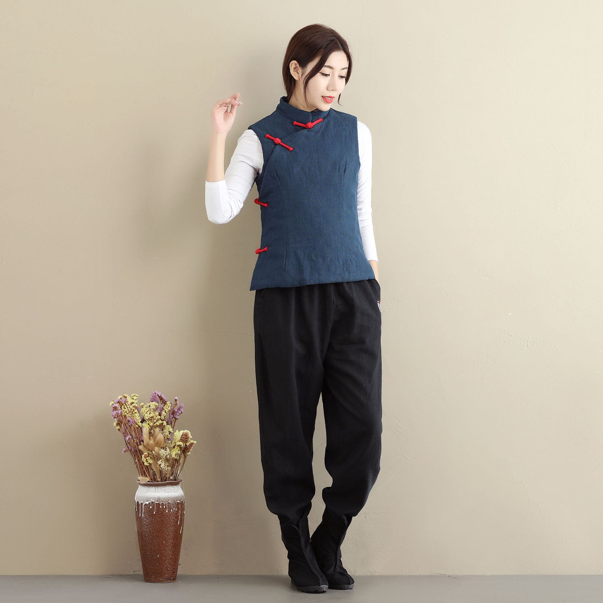 Gilet femme ASAYOU en Coton et lin - Ref 3318112 Image 10