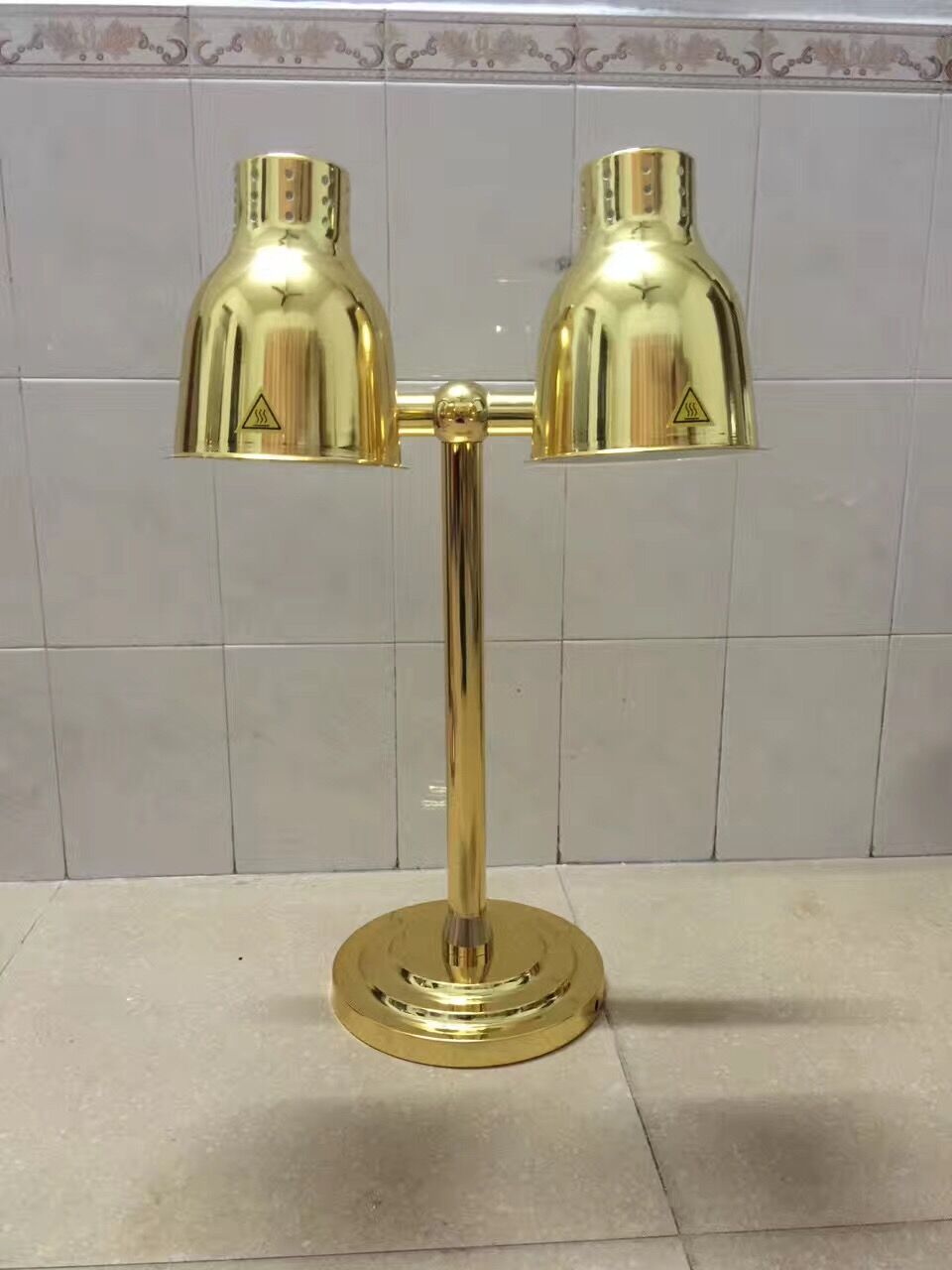 双头自助餐食物保温灯 食品披萨展示灯 加热烤肉食物保温柜