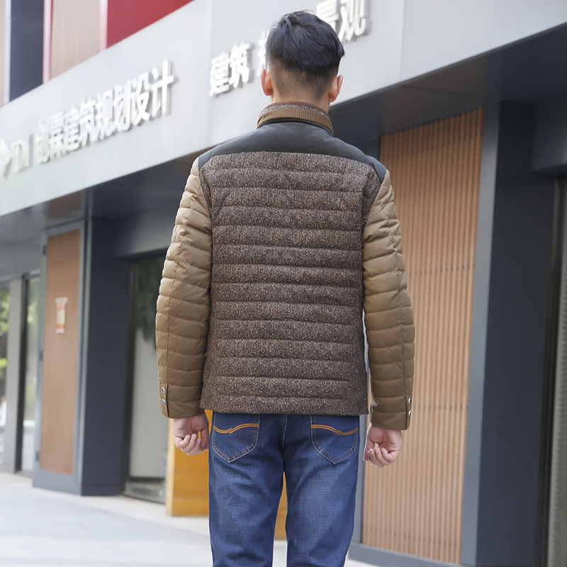 Men's winter short warm down jacket